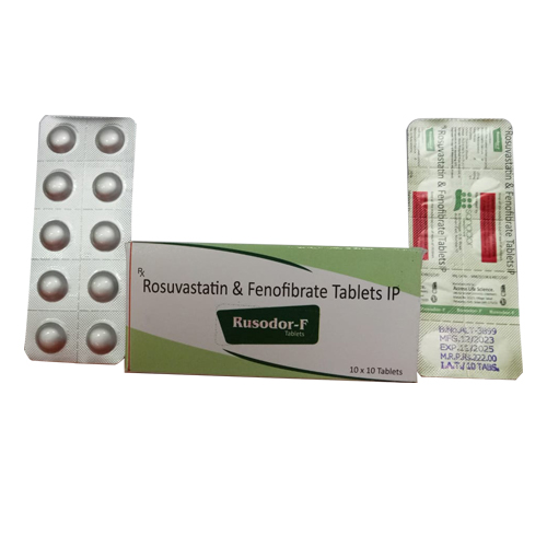 Product Name: RUSODOR F, Compositions of RUSODOR F are Rosuvastatin & Fenofibrate Tablets IP - Access Life Science