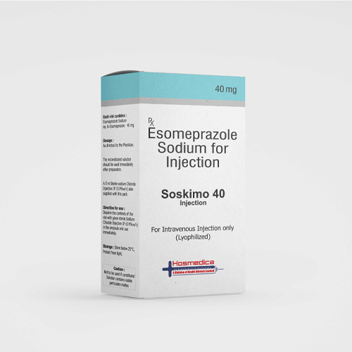 Product Name: SOSKIMO 40, Compositions of SOSKIMO 40 are Esomeprazole Sodium For Injection  - Health Biotech Limited