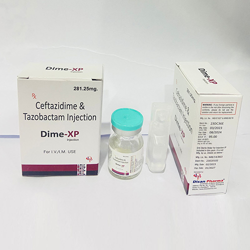 Product Name: Dime Xp, Compositions of are ceftazidime and Tazobactam Injection - Disan Pharma