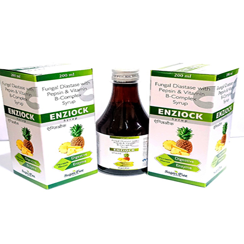 Product Name: Enziock, Compositions of Enziock are Fungal Diastase With Pepsin & Vitamin B-complex Syrup  - Ryland Health Care