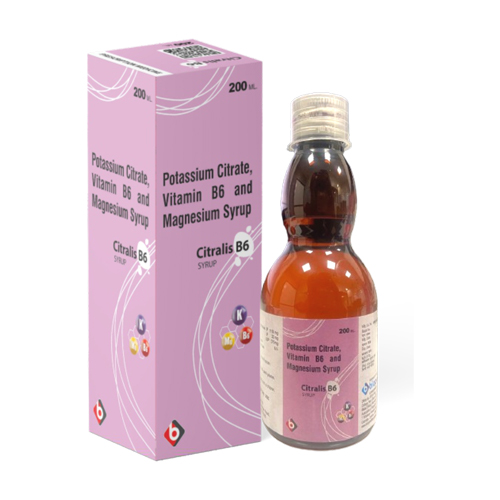 Product Name: CITRALIS B6, Compositions of Potassium Citrate Vitamin B6 and Magnesium Syrup  are Potassium Citrate Vitamin B6 and Magnesium Syrup  - Biopolis Lifesciences Private Limited