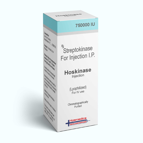 Product Name: HOSKINASE, Compositions of HOSKINASE are Streptokinase For Injection I.P. - Health Biotech Limited