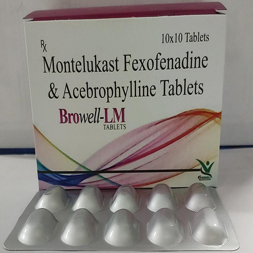 Product Name: Browell LM , Compositions of Browell LM  are Montelukast Fexofenadine & Acebrophylline Tablets  - Everwell Pharma Private Limited