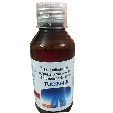 Product Name: TUCIN LS, Compositions of guaiphenesin, ambroxol, Levosalbutamol are guaiphenesin, ambroxol, Levosalbutamol - IIFA Healthcare