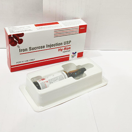 Product Name: Hy Ron, Compositions of Iron Sucrose Injection USP are Iron Sucrose Injection USP - Arvoni Lifesciences Private Limited