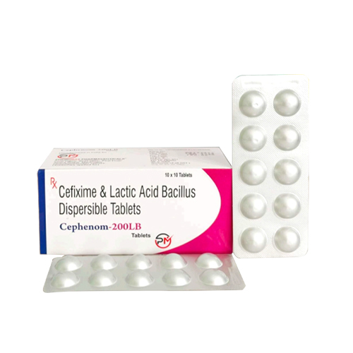 Product Name: Cephenom 200LB, Compositions of Cephenom 200LB are Cefixime & Lactic Acid Bacillus Dispersible Tablets - Mednus Healthcare