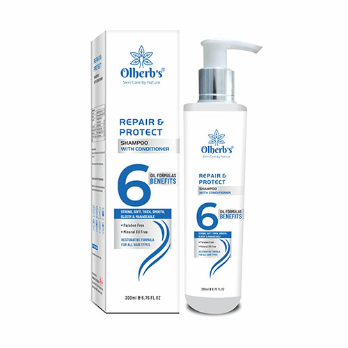 Product Name: Repair and Protect, Compositions of Repair and Protect are Shampoo wit conditioner - Biofrank Pharmaceuticals India Private Limited