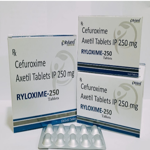 Product Name: Ryloxime 250, Compositions of Cefuroxime Axetil Tablets IP 250mg  are Cefuroxime Axetil Tablets IP 250mg  - Ryland Health Care