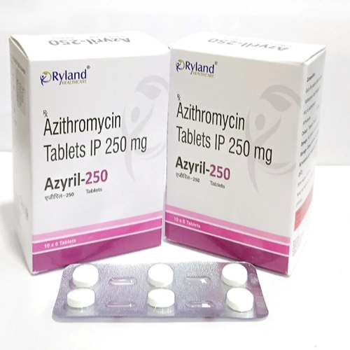 Product Name: Azyril 250, Compositions of Azyril 250 are Azithromycin Tablets lp 250mg  - Ryland Health Care