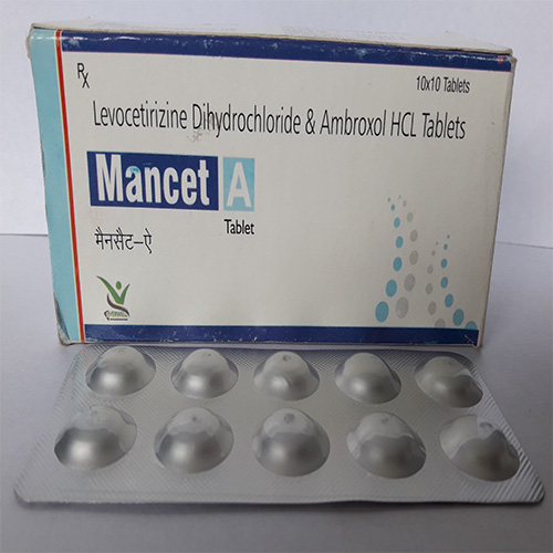 Product Name: Mancet A , Compositions of Mancet A  are Levocetirizine Dihydrochloride & Ambroxol HCL Tablets  - Everwell Pharma Private Limited