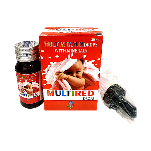 Product Name: MULTIRED, Compositions of MULTIRED are Multivitamin Drops With Minerals  - Insta Care Lifesciences