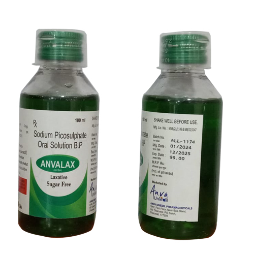 Product Name: ANVALAX, Compositions of ANVALAX are Sodium Picosulfate Oral Solution B.P. - Access Life Science