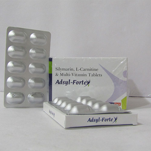 Product Name: Adsyl Forte, Compositions of Adsyl Forte are Silymarin L Carnitine & Multi Vitamin - Allen Dale Biosciences