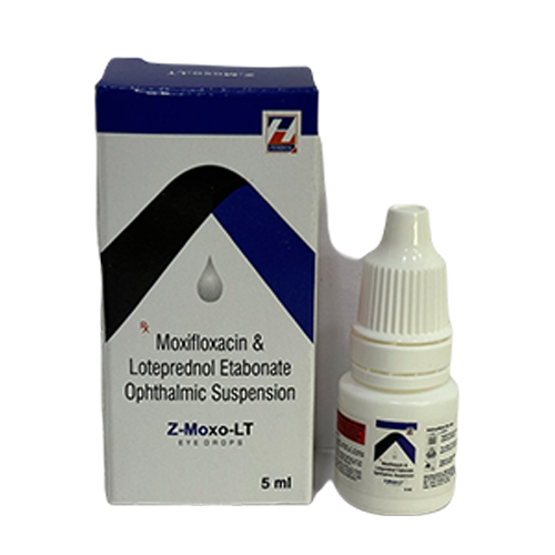 Product Name: Z Moxo LT, Compositions of Z Moxo LT are Moxifloxacin & Loteprednol Etabonate Ophthalmic Suspension - Zerdia Healthcare Private Limited