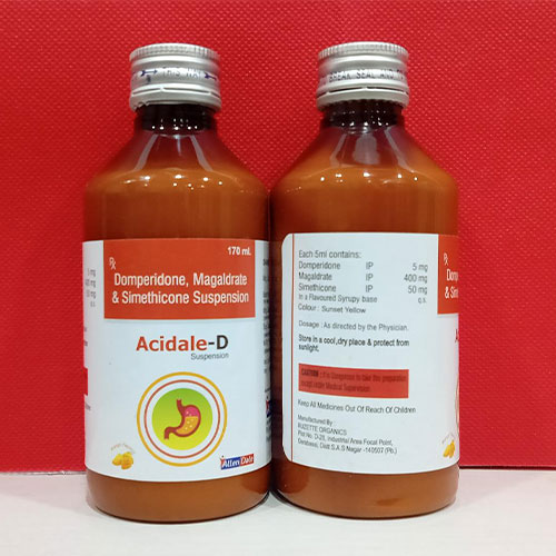 Product Name: Acidale D, Compositions of Acidale D are Domperidone, Magaldrate & Simethicone - Allen Dale Biosciences