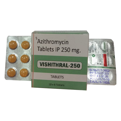 Product Name: VISHITHRAL 250, Compositions of VISHITHRAL 250 are Azithromycin Tablets IP 250 mg - Access Life Science