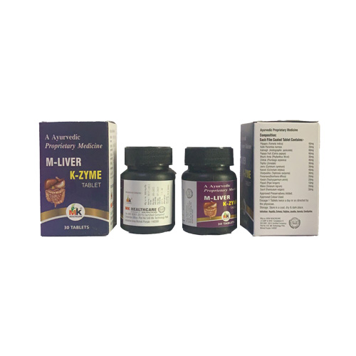 Product Name: M LIVER K ZYME, Compositions of A Ayurvedic Proprietary Medicine are A Ayurvedic Proprietary Medicine - MK Healthcare