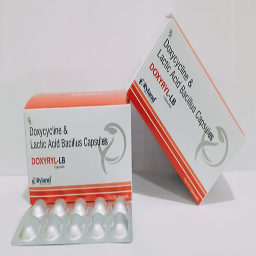 Product Name: Doxyryl LB, Compositions of Doxycycline & Lactic Acid Bacillus Capsules  are Doxycycline & Lactic Acid Bacillus Capsules  - Ryland Health Care