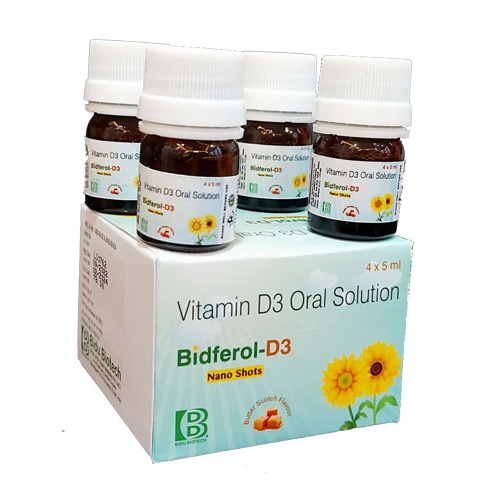 Product Name: Bidferol D3, Compositions of Vitamin D3 Oral Solution are Vitamin D3 Oral Solution - Bidu Biotech