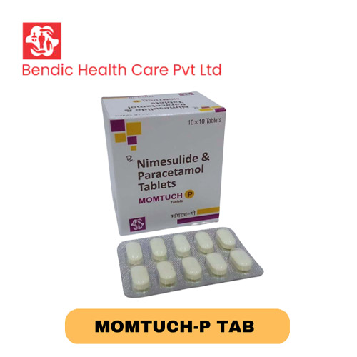 Product Name: MOMRUCH P, Compositions of MOMRUCH P are Nimesulide & Paracetamol Tablets   - Bendic Healthcare Private Limited