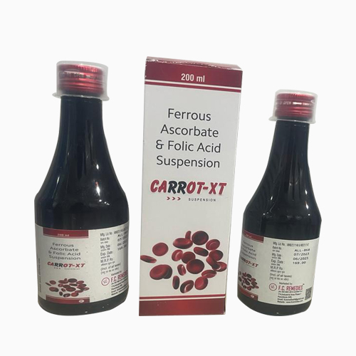 Product Name: CARROT XT, Compositions of CARROT XT are Ferrous Ascorbate, Folic Acid Suspension - Access Life Science