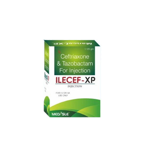 Product Name: ILECEF XP, Compositions of ILECEF XP are Ceftriaxone & Tazobactam For Injection  - Medisle Pharma