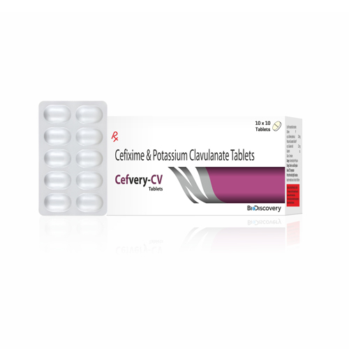 Product Name: Cefvery CV, Compositions of Cefvery CV are Cefixime & Potassium Clavulanate Tablets - Biodiscovery Lifesciences Private Limited