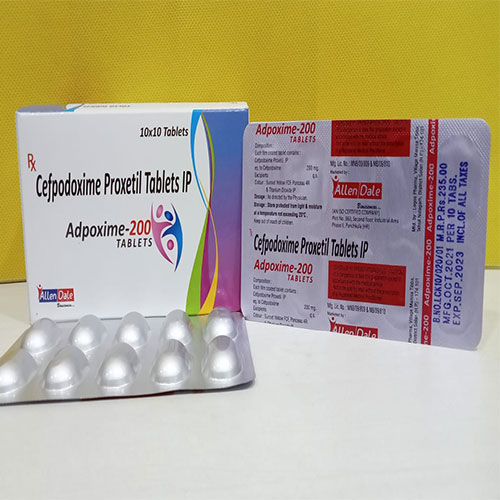 Product Name: Adpoxime 200, Compositions of Adpoxime 200 are Cefpodoxime Proxetil   - Allen Dale Biosciences