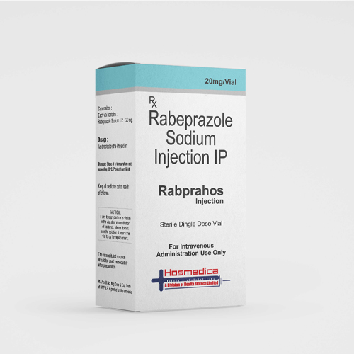 Product Name: RABPRAHOS, Compositions of RABPRAHOS are Rabeprazole Sodium Injection IP - Health Biotech Limited