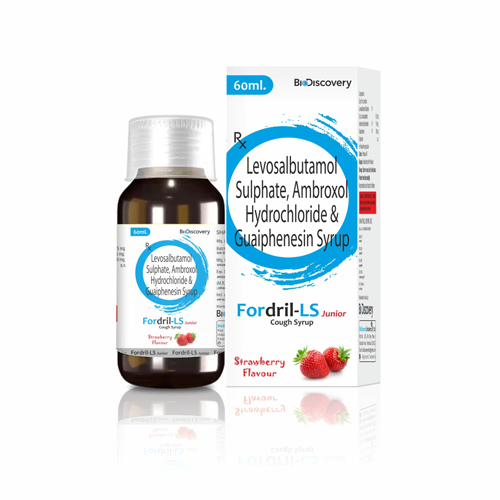 Product Name: Fordril LS , Compositions of Fordril LS  are Levosalbutamol Sulphate, Ambroxol Hydrochloride & Guaiphenesin Syrup - Biodiscovery Lifesciences Private Limited