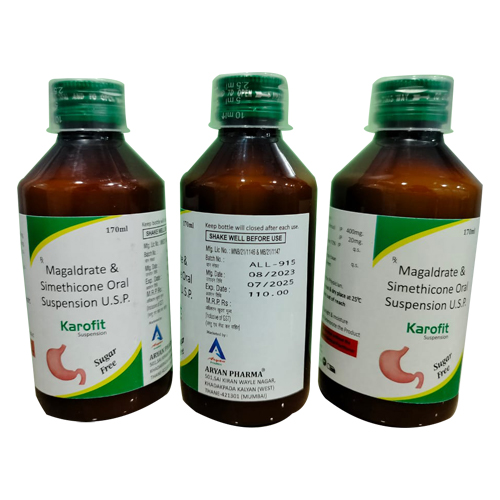 Product Name: KAROFIT, Compositions of KAROFIT are Magaldrate & Simethicone Oral Suspension U.S.P. - Access Life Science