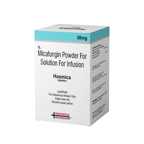 Product Name: HOSMICA, Compositions of HOSMICA are Micafungin Powder For Solution For Infusion - Health Biotech Limited