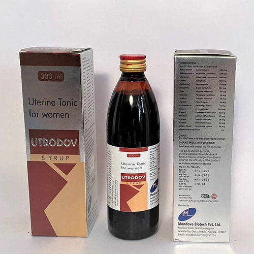 Product Name: Utrodov, Compositions of Uterine Tonic are Uterine Tonic - Mondove Biotech Pvt Ltd