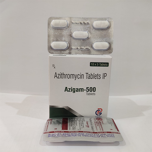 Product Name: Azigam 500, Compositions of Azigam 500 are Azithromycin Tablets IP - Gamro Pharmaceuticals