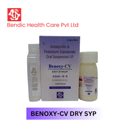 Product Name: BENOXY CV, Compositions of BENOXY CV are Amoxycillin & Potassium Clavulanate Oral Suspension I.P. - Bendic Healthcare Private Limited