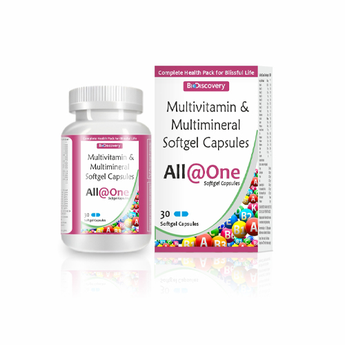 Product Name: All@One, Compositions of All@One are Multivitamin & Multimineral Softgel Capsules - Biodiscovery Lifesciences Private Limited