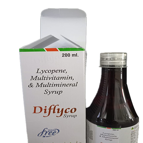 Product Name:  Diflyco, Compositions of Lycopene, Multivitamin, & Multimineral Syrup are Lycopene, Multivitamin, & Multimineral Syrup - Cardiff Biocare