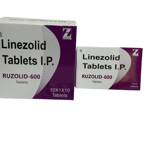 Product Name: RUZOLID 600, Compositions of RUZOLID 600 are Linezolid Tablets I.P. - Zerdia Healthcare Private Limited