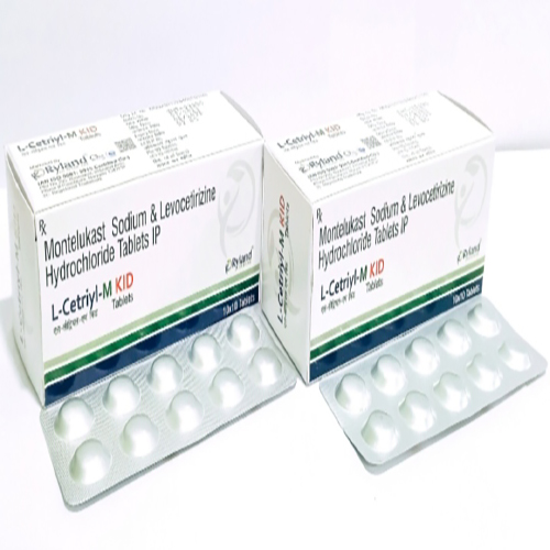 Product Name: L Cetriy M KId, Compositions of L Cetriy M KId are Montelukast Sodium & Levocetirizine Hydrochloride Tablets IP  - Ryland Health Care