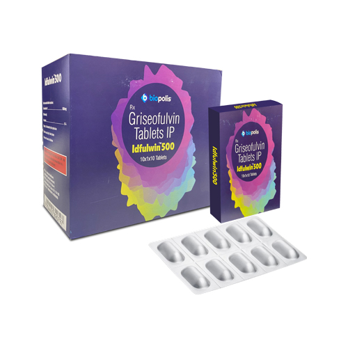 Product Name: IDFULWIN 500, Compositions of IDFULWIN 500 are Griseofulvin Tablets IP - Biopolis Lifesciences Private Limited