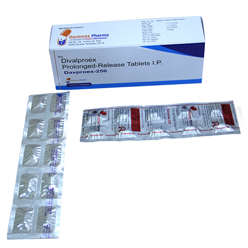 Product Name: Davproex 250, Compositions of Davproex 250 are Divaproex Prolonged Release Tablets IP - Davemax Pharma