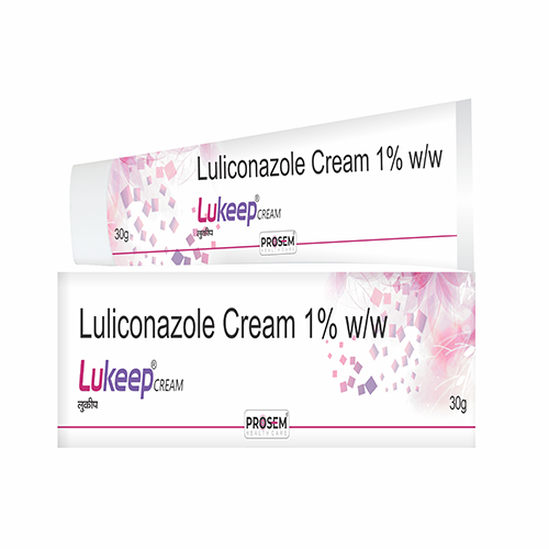 Product Name: Lukeep, Compositions of Lukeep are Luliconazole Cream 1% w/w - Prosem Healthcare