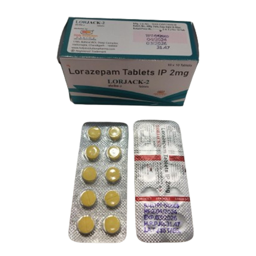 Product Name: Lorjack 2, Compositions of Lorjack 2 are Lorazepam Tablets IP 2mg - Holy Evolution Pharma