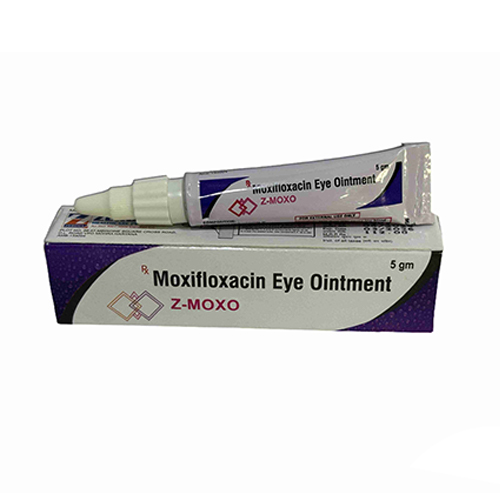 Product Name: Z MOXO, Compositions of are Moxifloxacin Eye Ointment - Zerdia Healthcare Private Limited