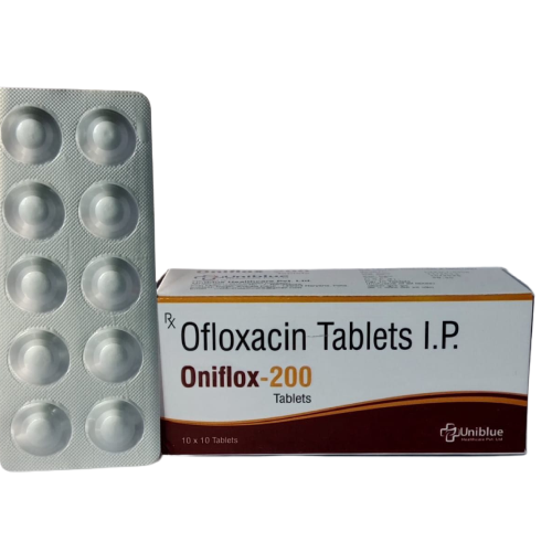 Product Name: Oniflox 200, Compositions of Oniflox 200 are Ofloxacin Tablets I.P - Uniblue Healthcare Private Limited