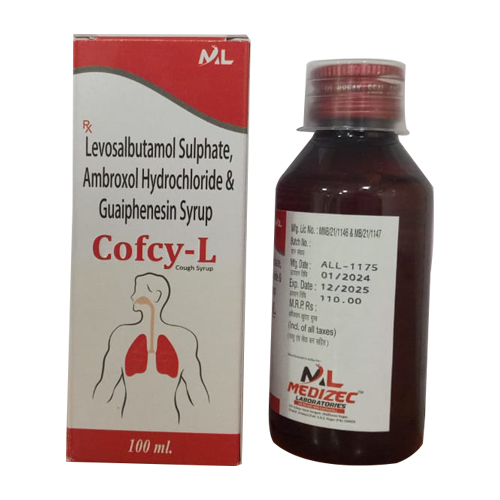 Product Name: COFCY L, Compositions of Levosalbutamol sulphate, Ambroxol Hydrochloride & Guaiphenesin Syrup are Levosalbutamol sulphate, Ambroxol Hydrochloride & Guaiphenesin Syrup - Access Life Science