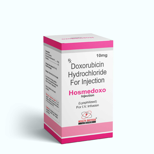 Product Name: HOSMEDOXO, Compositions of HOSMEDOXO are Doxorubicin Hydrochloride For Injection  - Health Biotech Limited