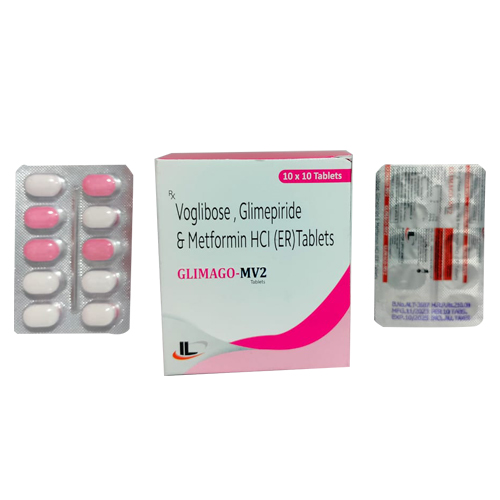 Product Name: GLIMAGO MV2, Compositions of GLIMAGO MV2 are Voglibose, Glimepiride & Metformin HCI (ER) Tablets - Access Life Science