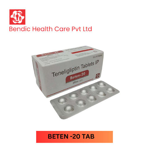 Product Name: BETEN 20, Compositions of BETEN 20 are Temeligliptin Tablets IP - Bendic Healthcare Private Limited