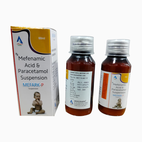 Product Name: MEFARK P, Compositions of MEFARK P are Mefenamic Acid & Paracetamol Suspension - Access Life Science